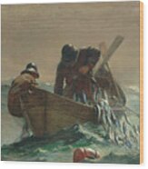 The Herring Net  By Winslow Homer 1885 Wood Print