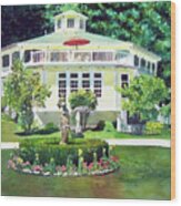 The Hexagon House, Bed And Breakfast, House Painting Wood Print