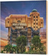 The Hollywood Tower Hotel Disneyland Wood Print