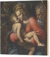 The Holy Family Wood Print