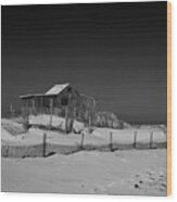 The Judges Shack At Island Beach State Park Wood Print