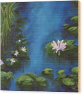 The Lily Pond Iii Wood Print