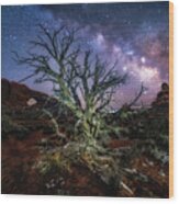 The Milky Way Tree Wood Print