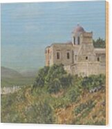 The Monastery Of Gonia Kolymbari Crete Wood Print
