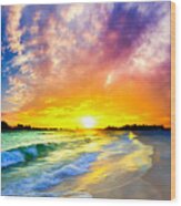 The Most Beautiful Sunset In The World Wood Print