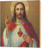 The Most Sacred Heart Of Jesus Wood Print