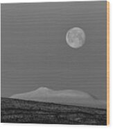 The Mountain And The Moon Wood Print