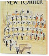 The New Yorker Cover - March 12th, 1984 Wood Print