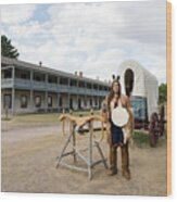 The Old Cavalry Barracks At Fort Laramie National Historic Site Wood Print