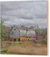 The Old Rock Barn Wood Print