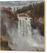 The Powerful Snoqualmie Falls Wood Print