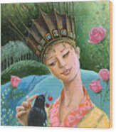 The Princess And The Crow Wood Print