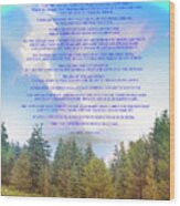 The Rainbow Bridge Poem Wood Print