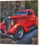 1934 Red Ford Coupe Wood Print