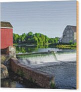 The Red Mill  On The Raritan River - Clinton New Jersey Wood Print