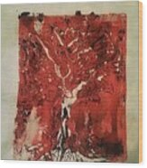 The Red Tree Wood Print