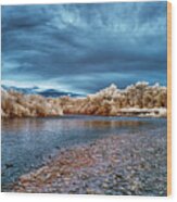 The Rio Grande River In Infrared Wood Print