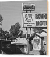 The Romney Motel Route 66 Wood Print