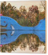 The Route 66 Blue Whale - Catoosa Oklahoma Wood Print