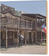 The Sheriff In Town At The Enchanted Springs Ranch And Old West Theme Park Wood Print