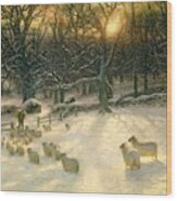The Shortening Winters Day Is Near A Close Wood Print