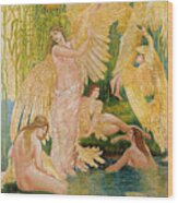 The Swan Maidens Wood Print