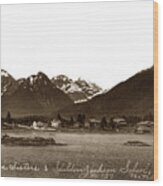 The Three Sisters And Sheldon Jackson School Sitka Alaska 1930 Wood Print
