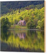 The Trossachs Church Loch Achray Wood Print