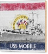 The Uss Mobile Wood Print