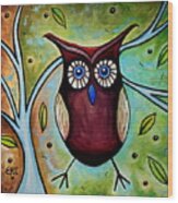 The Whimsical Owl Wood Print