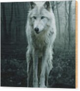 The White Wolf Wood Print