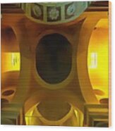 The Yellow Light Church 4p- La Chiesa Della Luce Gialla 4p Wood Print