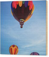 Three Balloons Wood Print