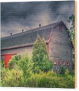 Three Wheels Barn #458 Wood Print