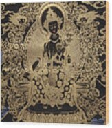 Tibetan Thangka  - Maitreya Buddha Wood Print