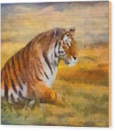 Tiger Dreams Wood Print