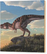 Tigersaurus Rex Wood Print