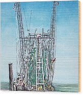 Tired Trawler Wood Print