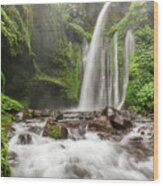Tiu Kelep, Lombok Waterfall Wood Print