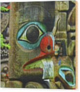 Totem Poles Wood Print