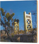 Tower Bridge Old Sacramento Wood Print