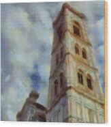 Painted Duomo Tower Wood Print