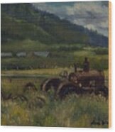 Tractor From Swan Valley Wood Print