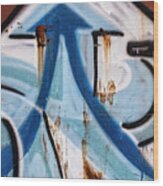 Train Graffiti Double Arrow Wood Print