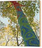 Tree Crochet Wood Print