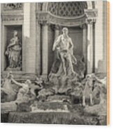 Trevi Fountain Wood Print