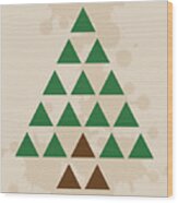 Triangle Tree Wood Print