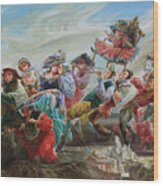 Triumph Of The Doll. From Triptych Procession Wood Print