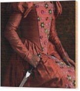Tudor Queen Holding A Dagger Wood Print