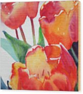 Tulips Grouping Wood Print